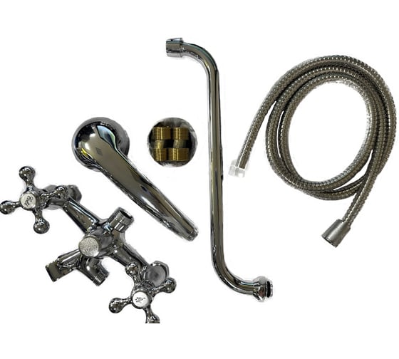 Изображение товара Смеситель двухрычажный Victoria керамическая кран-букса, 1/2" CROSS-5