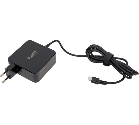 Изображение товара Блок питания TopON 65W кабель Type-C, Power Delivery, Quick Charge 3.0 в розетку, черный TOP-UC65