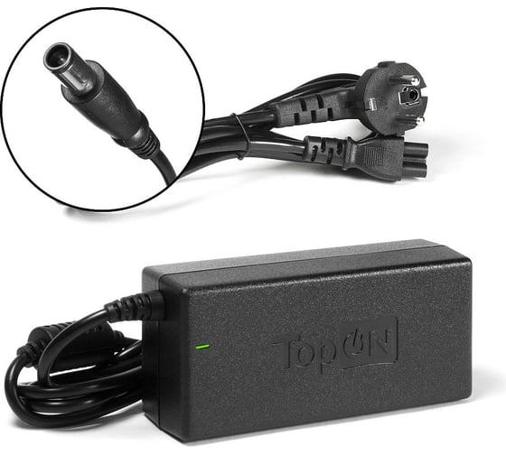 Изображение товара Блок питания для ноутбука HP TopON 18.5V 3.5A 7.4x5.0 65W ED494AA#ABA TOP-HP03