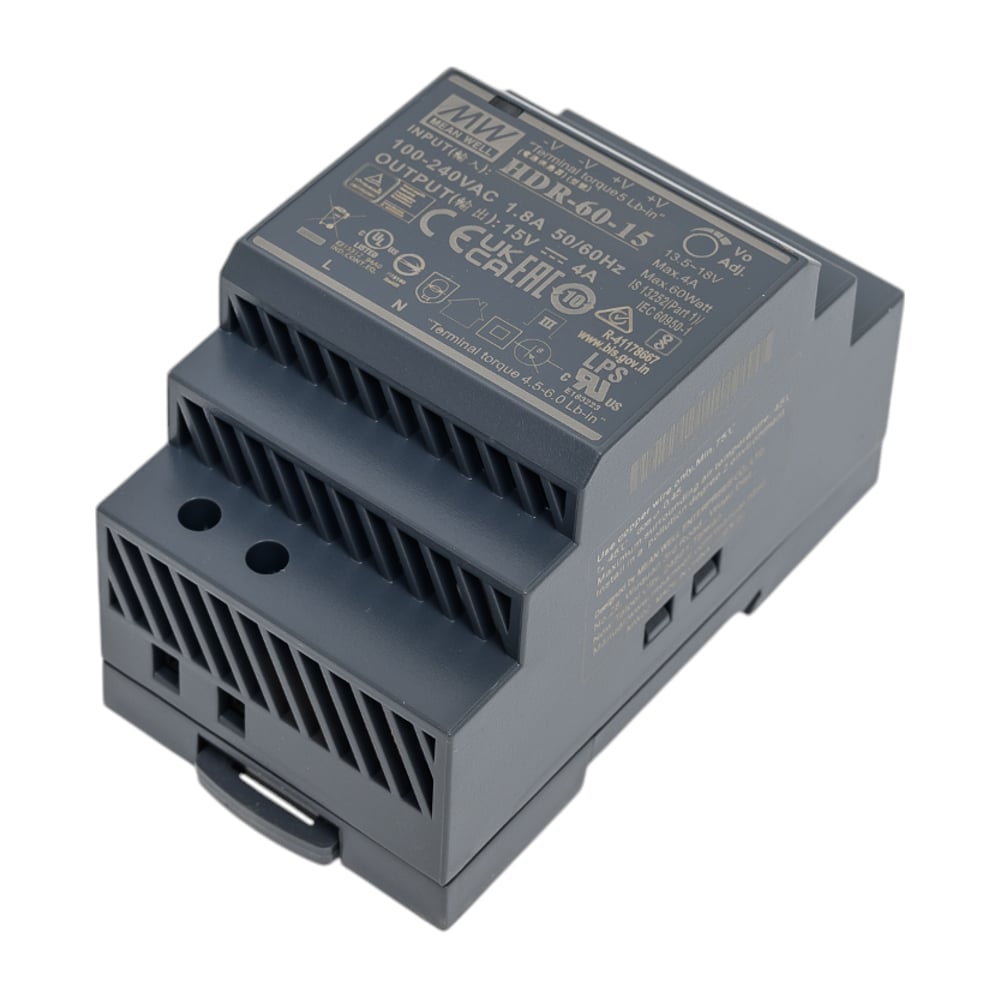 Изображение товара Блок питания Mean Well AC/DC HDR-60-15 мощностью 60Вт