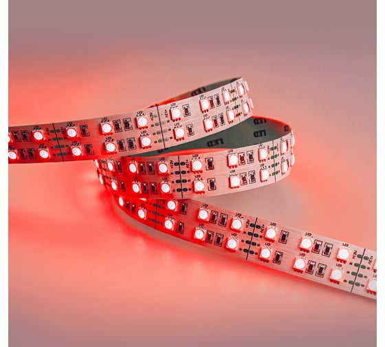 Изображение товара Светодиодная лента ELEGANZ LUX 5050 120 LED (28.8W/M) 12V RGB IP20 двухрядная, 5м EL-LS-28RGB