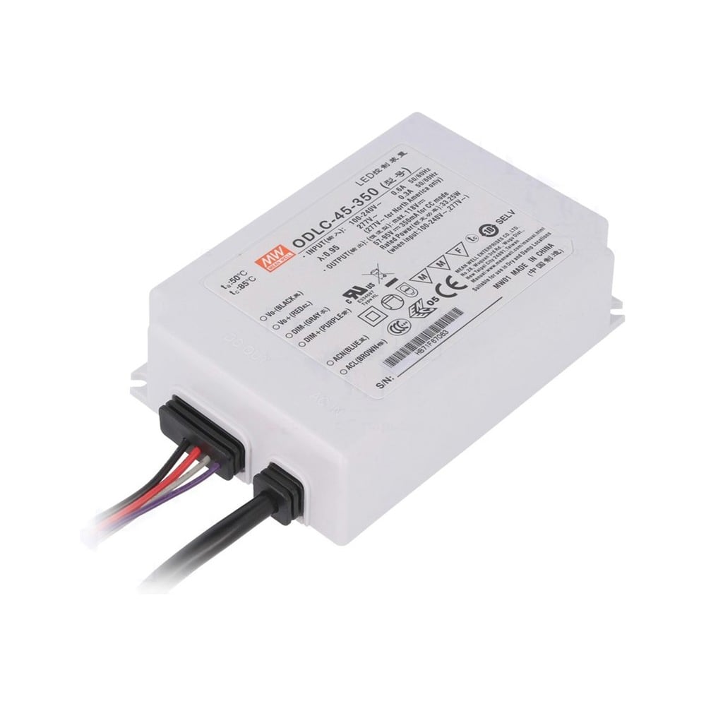 Изображение товара Источник питания Mean Well AC/DC ODLC-45-350 45 Вт для лент и модулей