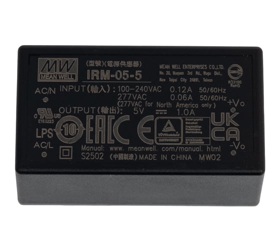 Изображение товара Источник питания Mean Well AC/DC IRM-05-5 5 Вт Т02163777