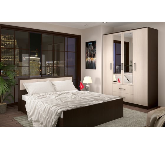 Изображение товара Спальня Арника Фиеста Венге Компоновка 1 Н001559