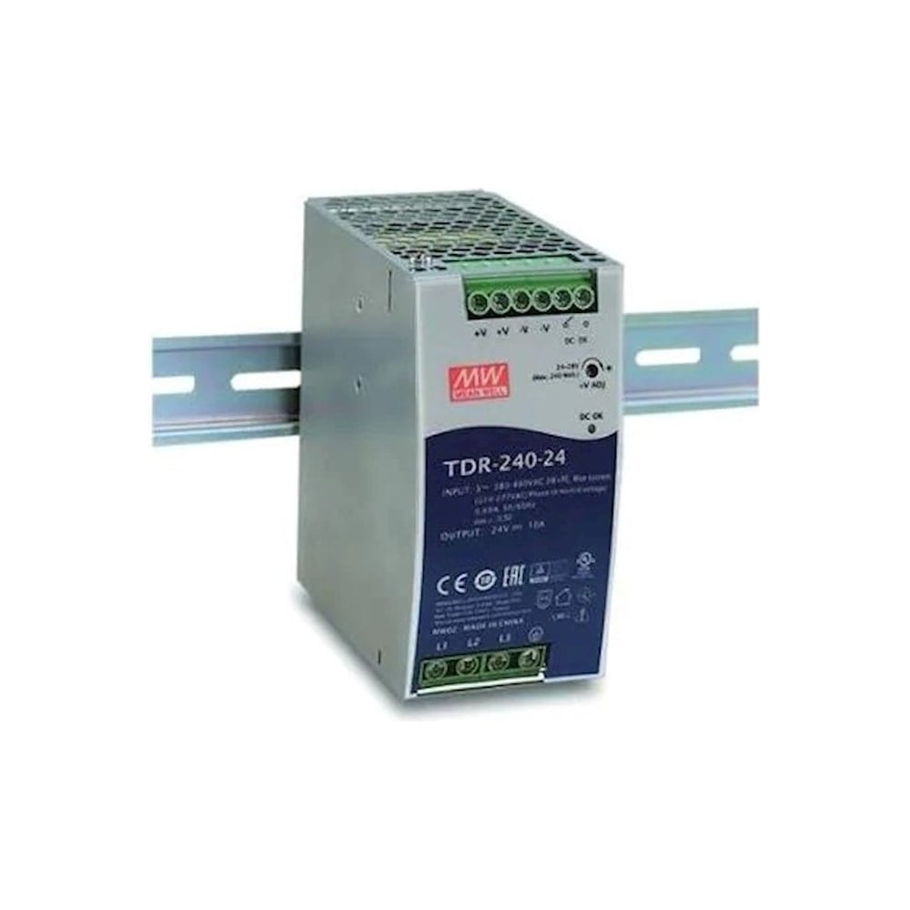 Изображение товара Источник питания Mean Well AC/DC TDR-240-24 для лент и модулей 240 Вт