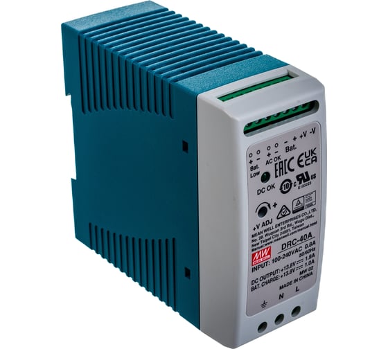 Изображение товара Источник питания Mean Well AC/DC DRC-40A с функцией UPS 40Вт Т02241033