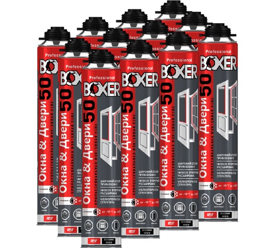 Изображение товара Пена монтажная профессиональная всесезонная Boxer 50, 700 мл (1 уп - 12шт) BOXALL50/12