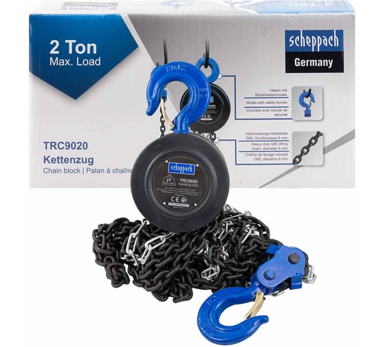 Изображение товара Таль цепная ручная Scheppach 2т Sch-TRC9020(59211)
