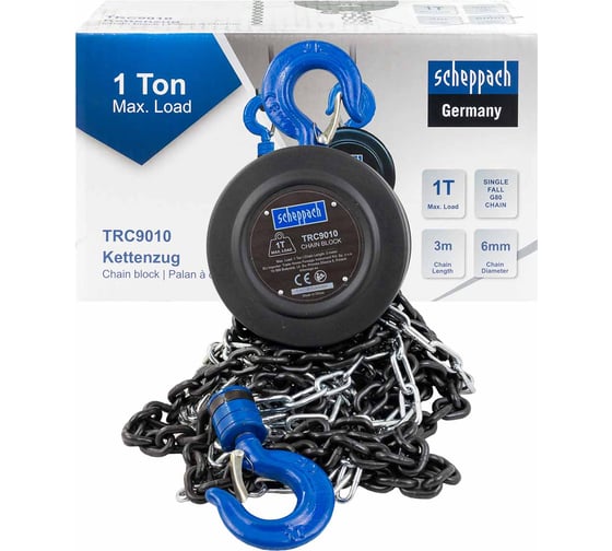 Изображение товара Таль цепная ручная Scheppach 1т Sch-TRC9010(59209)