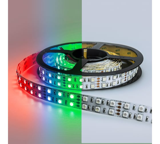 Изображение товара Светодиодная лента ELEGANZ LUX 24V 5050 120 LED (28.8W/M) RGB IP20 двухрядная, 5м EL-24V-28RGB