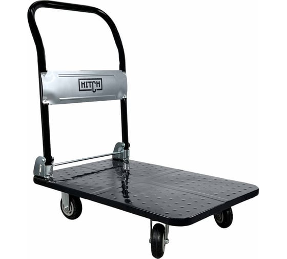 Изображение товара Тележка ручная платформенная HITCH металлическая 600кг 650x1100 колеса резиновые 150мм SZ086116