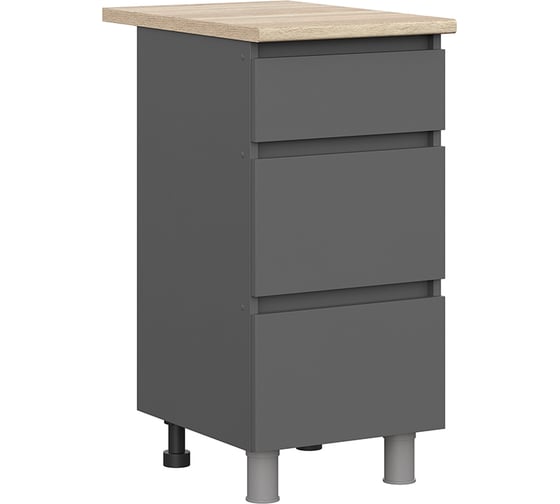 Изображение товара Стол Арника с ящиками и столешницей СЯ 400 Денвер, графит Н14471227