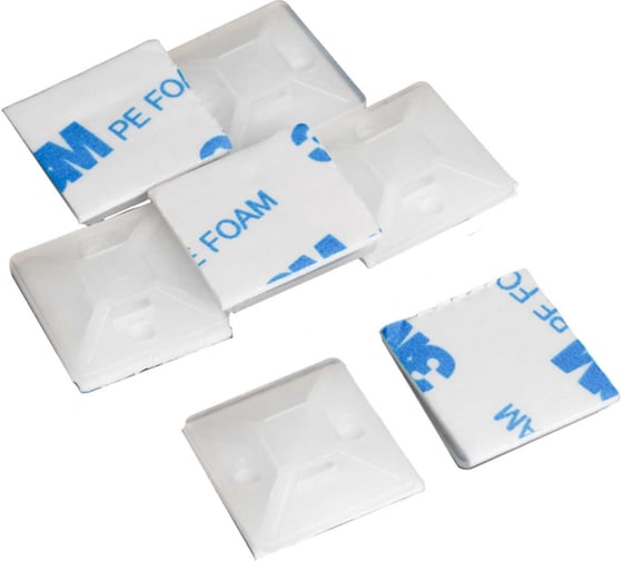 Изображение товара Основание для стяжек NIKOMAX самоклеящееся, 28x28 мм, белое, 100 шт. NMC-TMA28-WT-100-K