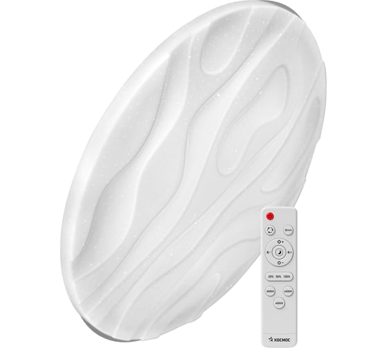 Изображение товара Настенно-потолочный КОСМОС управление LED светильник PREMIUM WAVE 75Вт 3000-6500K 6000Лм KSWave75W