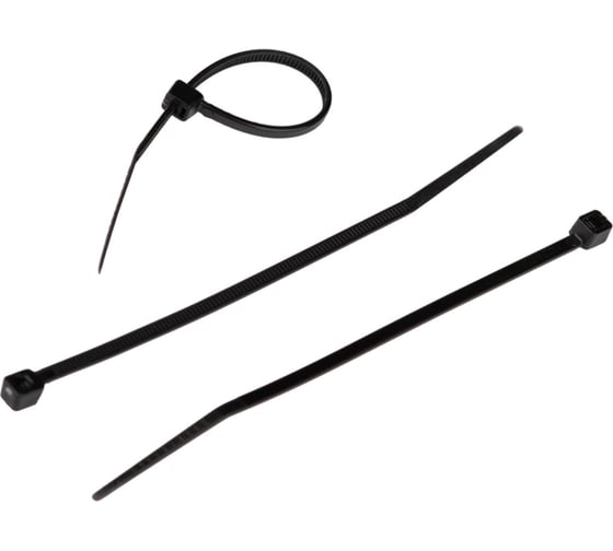 Изображение товара Стяжка нейлоновая неоткрывающаяся NIKOMAX 450x8 мм, черная, 100 шт. NMC-CTN450-80-UV-BK-100-K