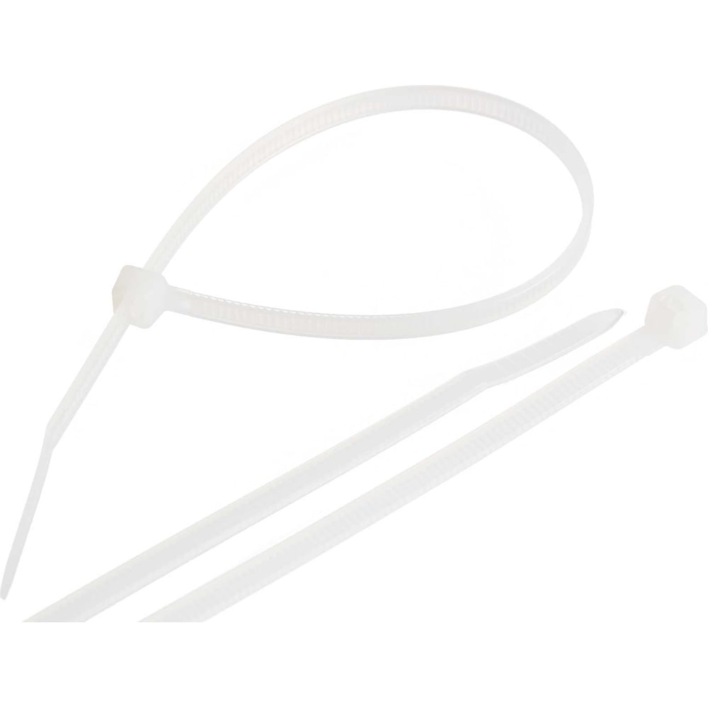 Изображение товара Нейлоновая неоткрывающаяся стяжка NIKOMAX 370x7,6 мм, белая, 100 шт.