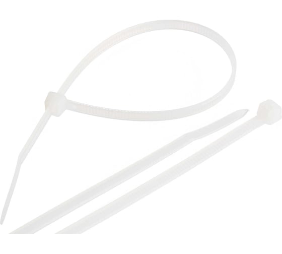 Изображение товара Стяжка нейлоновая неоткрывающаяся NIKOMAX 370x7,6 мм, белая, 100 шт. NMC-CTN370-76-RL-WT-100-K