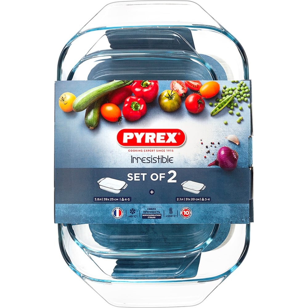 Изображение товара Набор форм для запекания и выпечки PYREX 2пр боросиликатное стекло