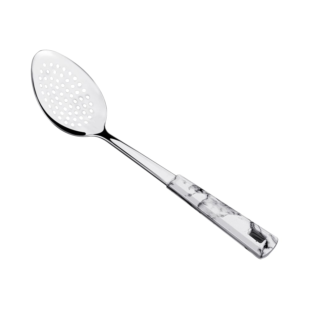 Изображение товара Шумовка Regent Inox Linea MARMO BIANCO 93-TO-MB-04 нержавеющая сталь и полипропилен белый мрамор