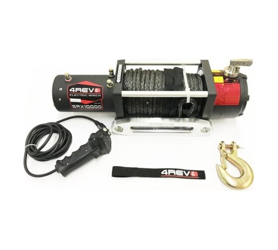 Изображение товара Автомобильная лебедка 4REVO SRX FS 1000 lbs 12В, синтетический трос 4R-W103B-12