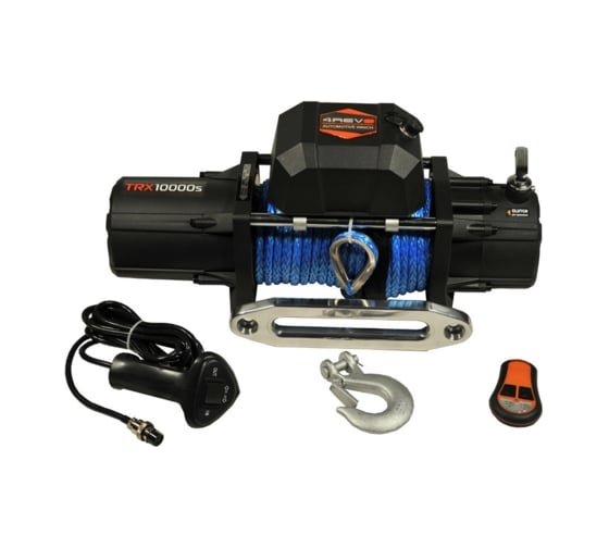 Изображение товара Автомобильная лебедка 4REVO 1000lbs0 12В, с синтетическим тросом 4R-W101B