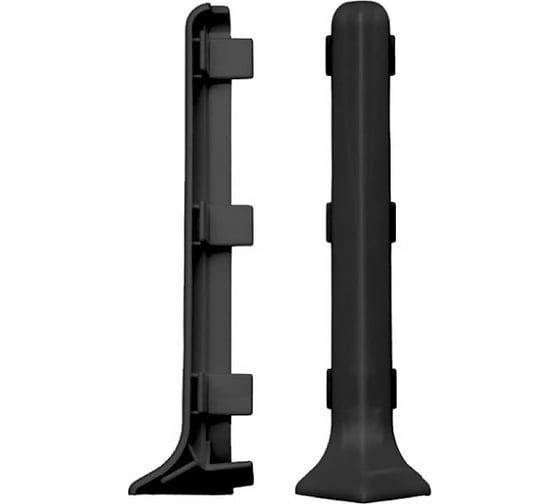 Изображение товара Угол наружный Bonkeel ПЛ80, ПВХ, черный упаковка 2 шт. 545342