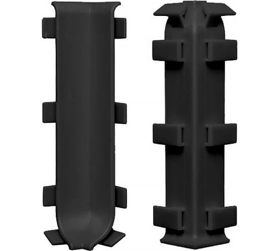 Изображение товара Угол внутренний Bonkeel ПЛ60, ПВХ,черный упаковка 2 шт. 545339