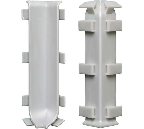 Изображение товара Угол внутренний Bonkeel ПЛ80, ПВХ, серый, упаковка 2 шт. 150000