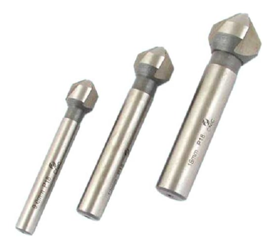 Изображение товара Набор зенковок 9.0-16.0 мм, Р18, конус 90 гр, ц/х, 3 шт CNIC 53870