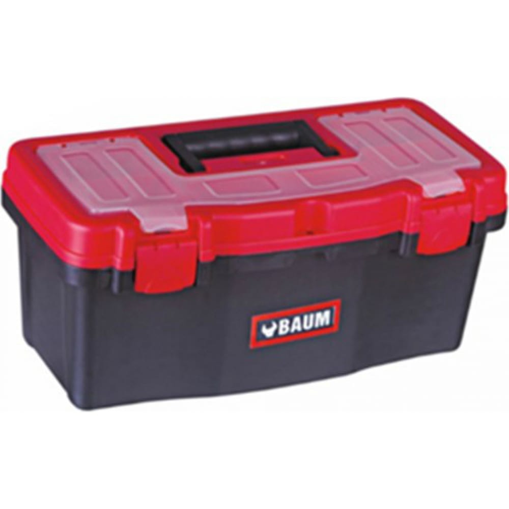 Пластиковый ящик для хранения инструментов BAUM ящик для хранения с крышкой 25 л 53×37×18 см прозрачный