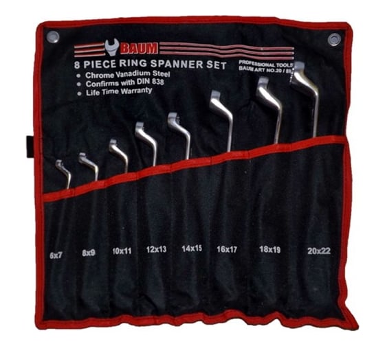 Изображение товара Набор накидных ключей BAUM 8 предметов 20-08M