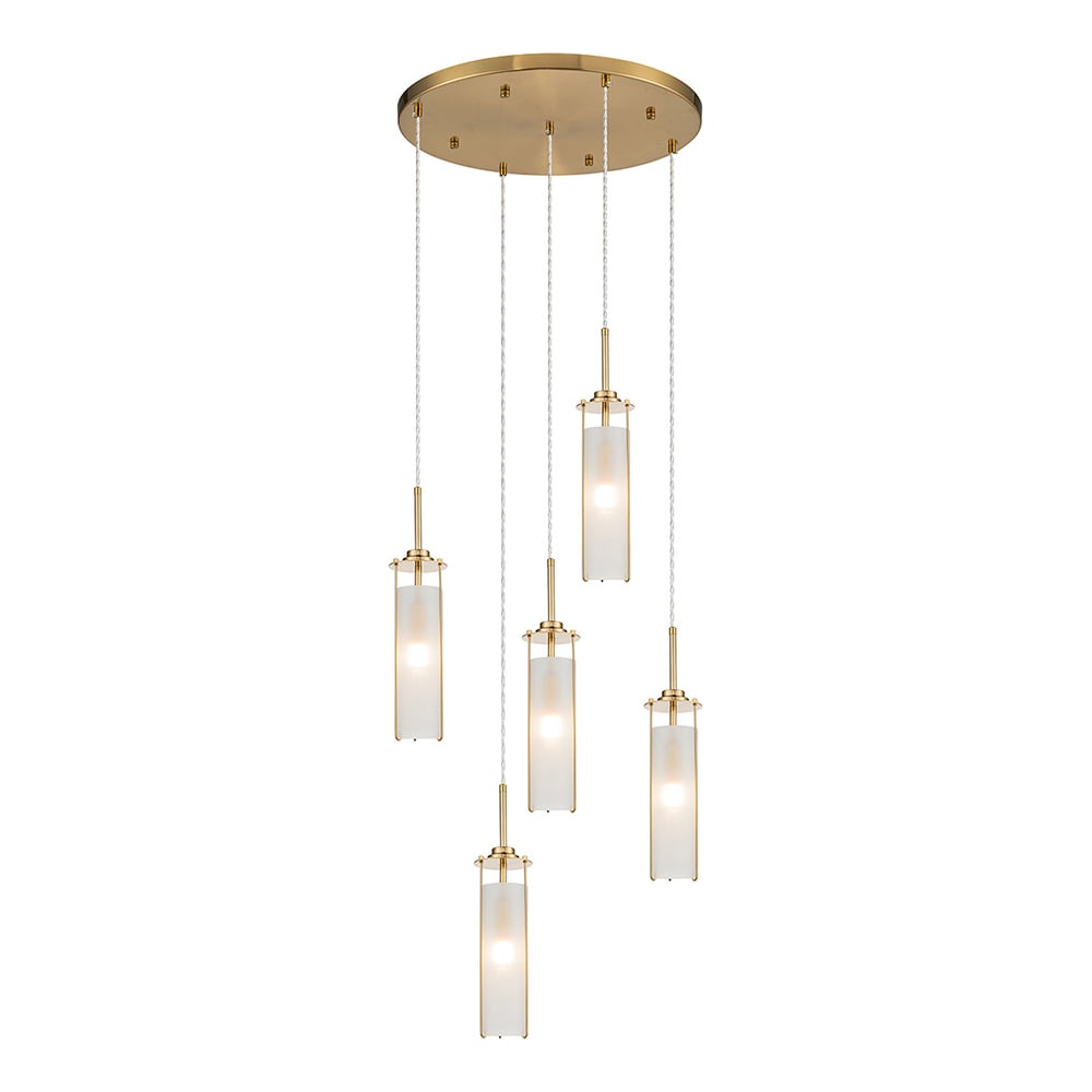 Люстра INDIGO 11038/5PL Brass V000417