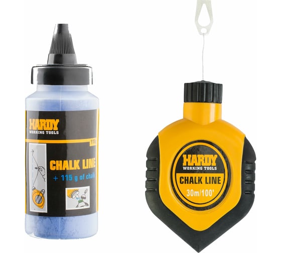 Изображение товара Разметочный набор: шнур 30 метров, краска 115г HARDY 0720-333000