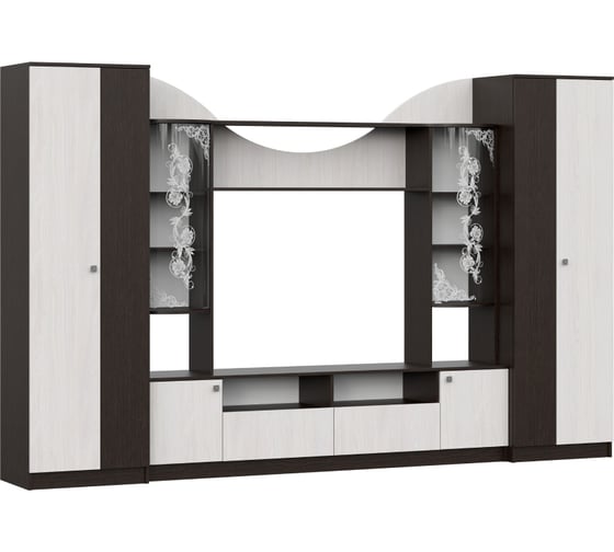 Изображение товара Стенка Арника МГС 8 исполнение 1, Дуб Венге/Ясень анкор светлый 00-00144675