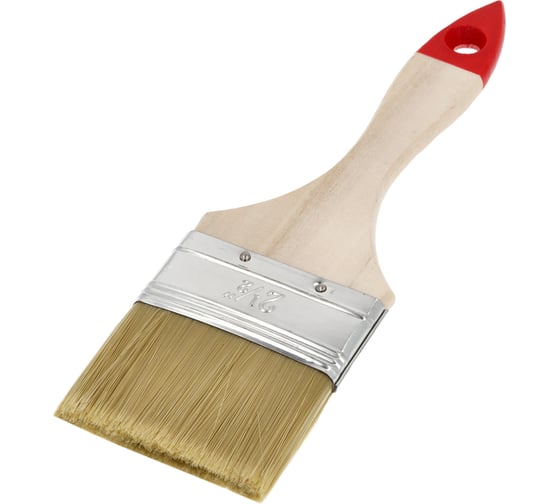 Изображение товара Плоская кисть HARDY 60 мм, серия 30 2.5", натуральная светлая щетина 0200-300025