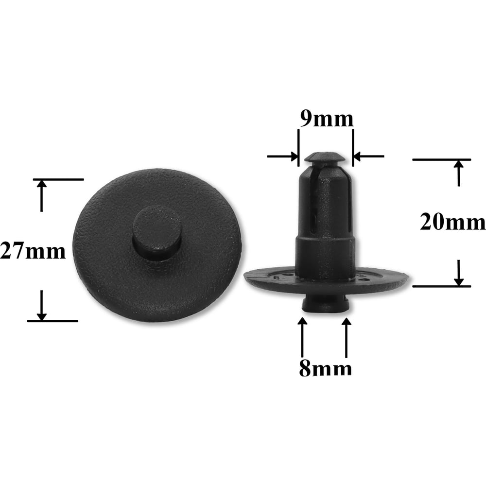 Изображение товара Автокрепеж для Ford GM 10 шт крепеж для решетки радиатора пластиковый