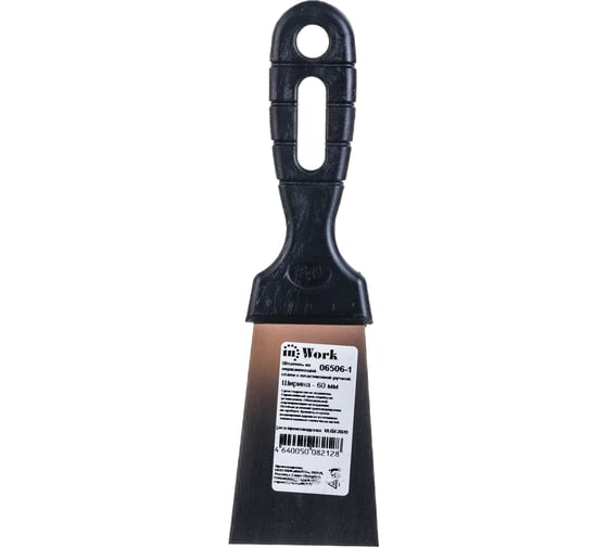 Изображение товара Шпатель In Work нержавеющая сталь, с пластиковой ручкой, 60 мм 06506-1
