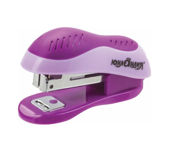 Изображение товара Степлер ЮНЛАНДИЯ МИНИ №10, до 15 листов, с антистеплером, фиолетовый 228492