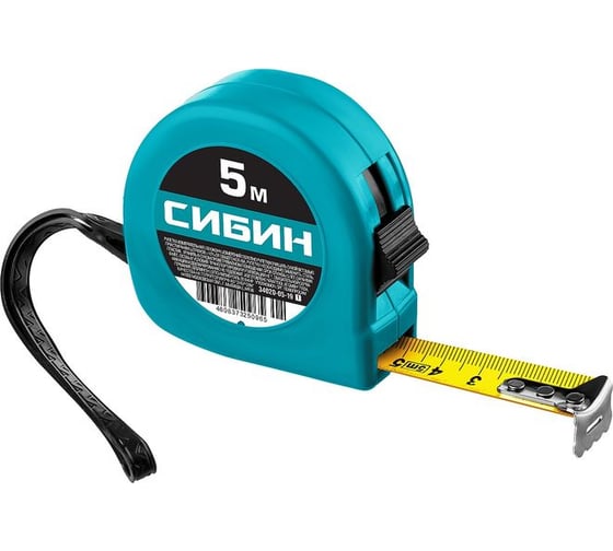 Изображение товара Рулетка в пластиковом корпусе СИБИН МЕТКА 5м 19мм 34020-05-19_z01