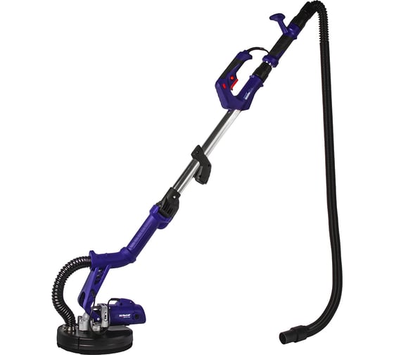 Изображение товара Шлифмашина для стен и потолков ПУЛЬСАР ШМБ 225-750С (750 Вт, 225мм, 700-1700 об\мин, подстветка, телескоп, подключ к пылесосу) 918-916