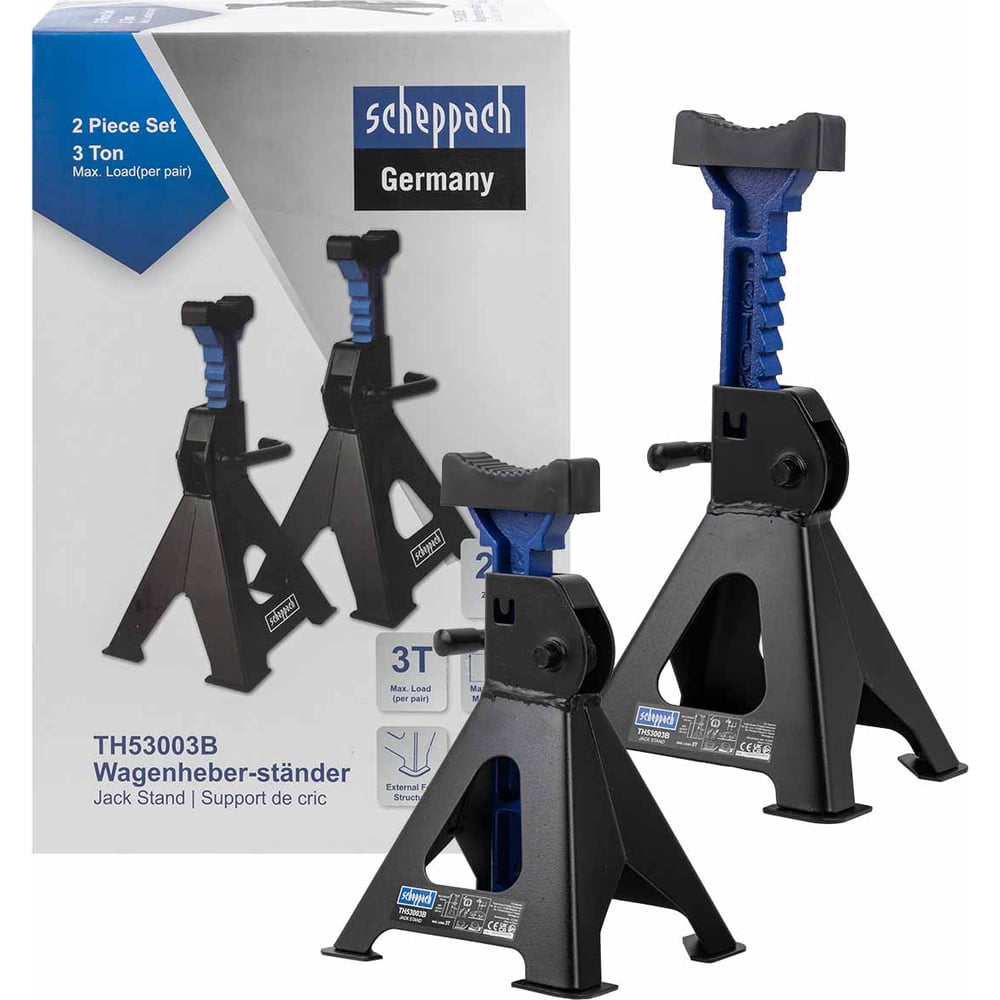 Изображение товара Ремонтные подставки Scheppach SH-TH53003B 3-тонные для автомобиля Изображение товара Ремонтные подставки Scheppach SH-TH53003B 3-тонные для автомобиля