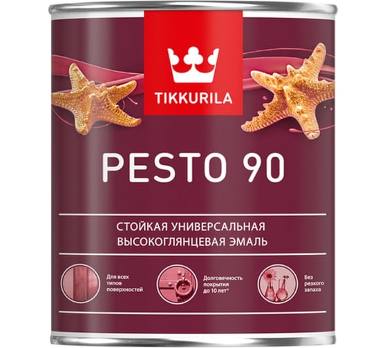 Изображение товара Эмаль Tikkurila PESTO 90 A высокоглянцевая 0,9л 700001076