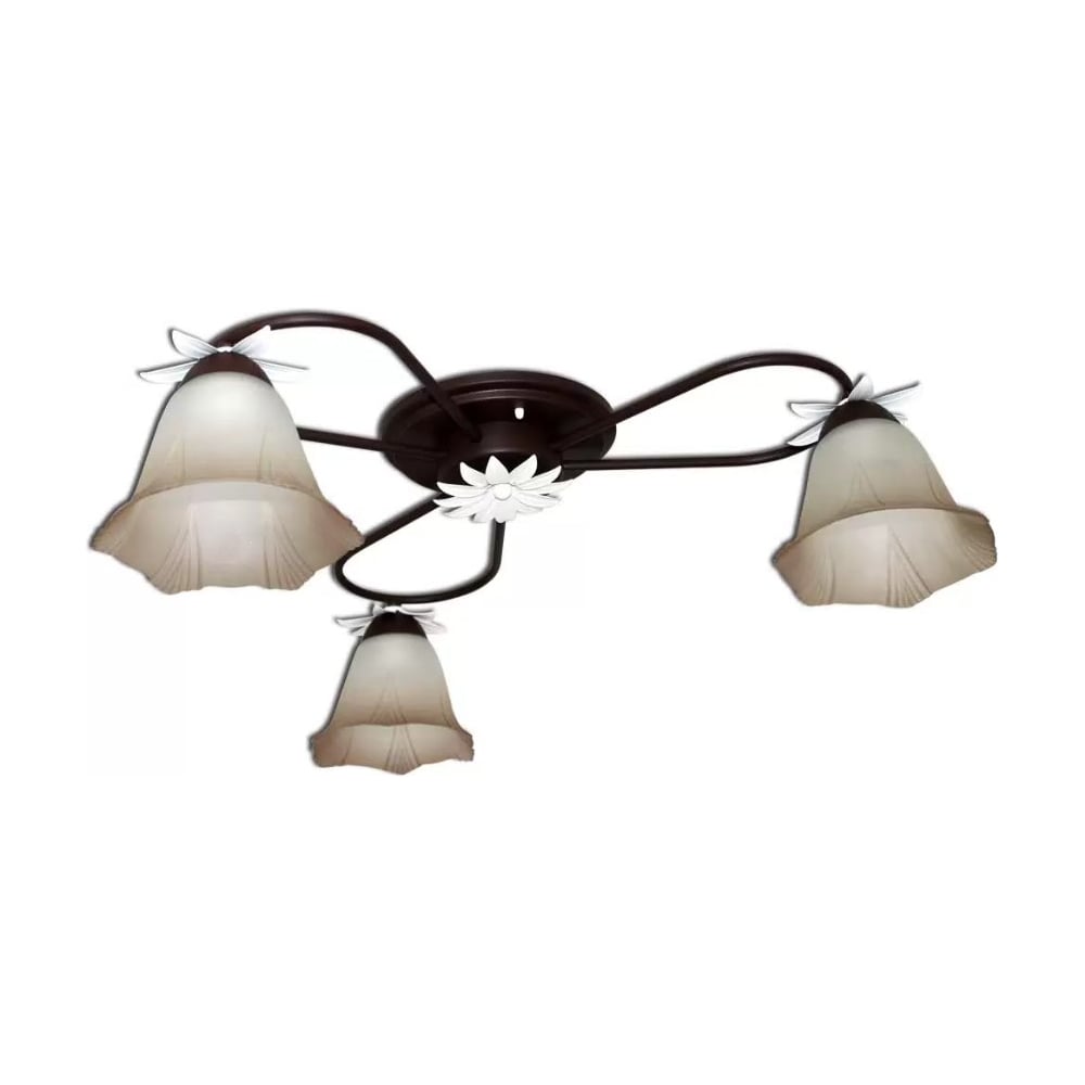 Изображение товара Светильник потолочный ЭЛЕТЕХ Маргарита 131 коричневый белый (Плафон 04639) НПБ 01-3x60-131 Е27 1005404049