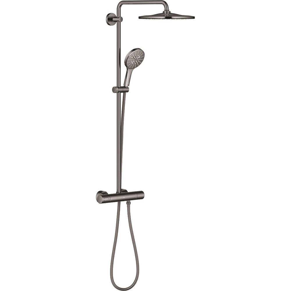 Душевая система с термостатом GROHE Rainshower SmartActive 310, темный графит глянец, 26836A00
