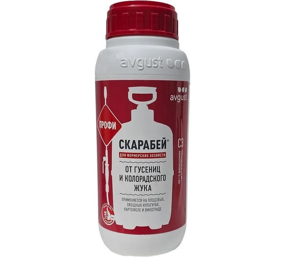 Изображение товара Препарат против листогрызущих вредителей Avgust Скарабей Профи 0,5л 4606696012608