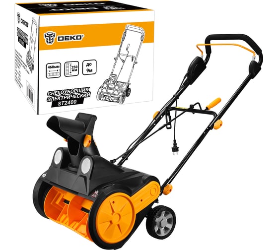 Изображение товара Снегоуборщик электрический DEKO ST2400, 46 см, 2400 Вт, 2 фары 085-4446