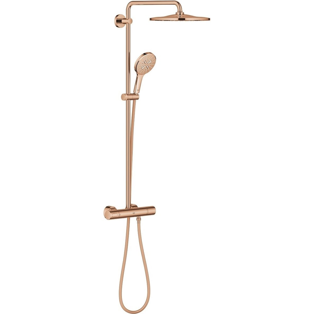 Душевая система с термостатом GROHE Rainshower SmartActive 310, теплый закат глянец, 26836DA0