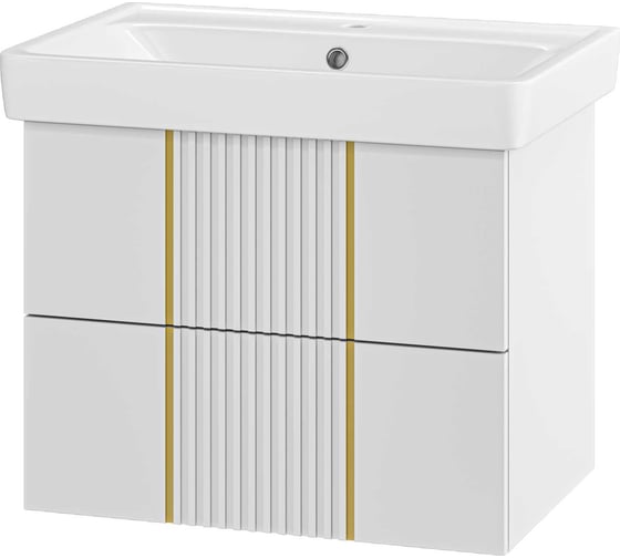 Изображение товара Тумба Brevita Vega 70 2 ящика, подвесная, белая VEG-09070-0102Я