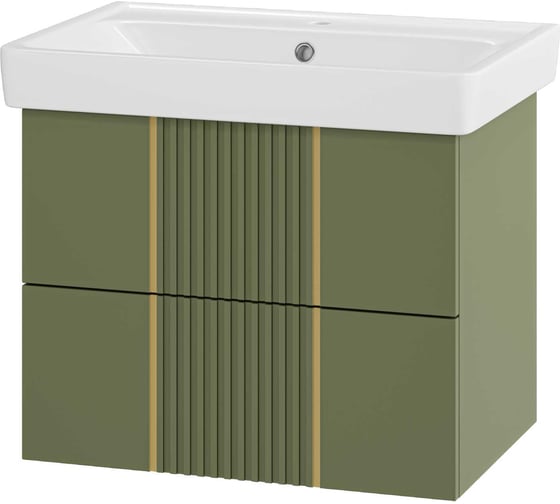 Изображение товара Тумба Brevita Vega 70 2 ящика, подвесная, олива VEG-09070-0802Я