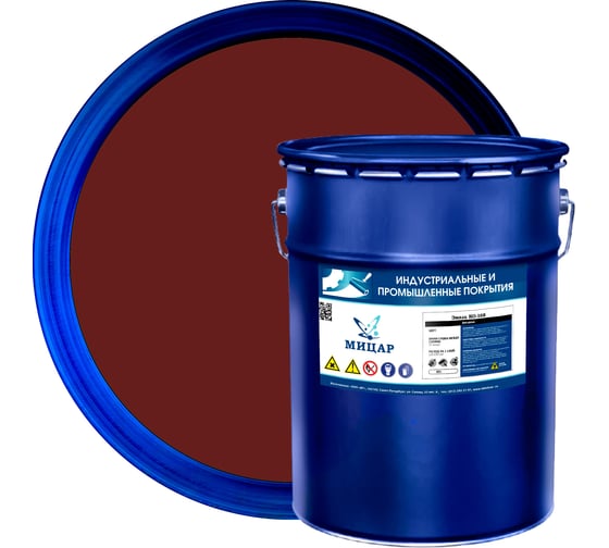 Изображение товара Эмаль Мицар КО-168 20 кг красно-коричневый УТ000010801